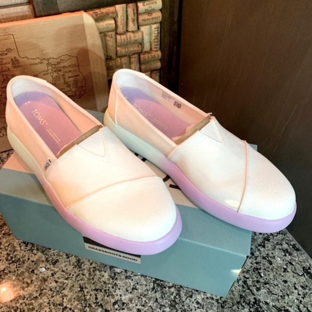 TOMS Alpargata Mallow Ombre Slip-on Shoes Size 8 New - Picture 3 of 11